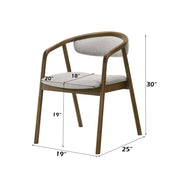 Delina - Side Chair - Walnut - R&R Furniture Gallery (Fountain Valley, CA)