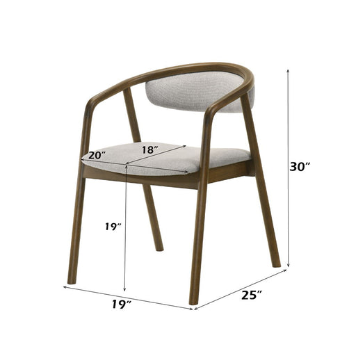Delina - Side Chair - Walnut - R&R Furniture Gallery (Fountain Valley, CA)