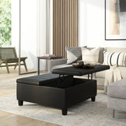 Ellis - Coffee Table Storage Ottoman Contemporary Design - R&R Furniture Gallery (Fountain Valley, CA)