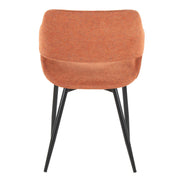 Lumi Source Margarite mid-century modern dining chair set of 2 with sleek wooden legs and upholstered seats.