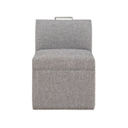 Della - Upholstered Castered Chair - Gray - R&R Furniture Gallery (Fountain Valley, CA)