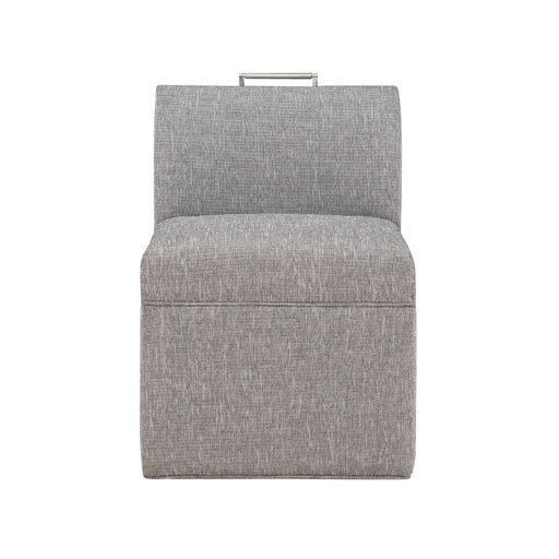 Della - Upholstered Castered Chair - Gray - R&R Furniture Gallery (Fountain Valley, CA)
