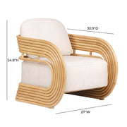 Lauretta - Accent Chair - Cream - R&R Furniture Gallery (Fountain Valley, CA)