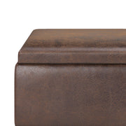Owen - Tray Top Small Coffee Table Upholstered Storage Ottoman - R&R Furniture Gallery (Fountain Valley, CA)