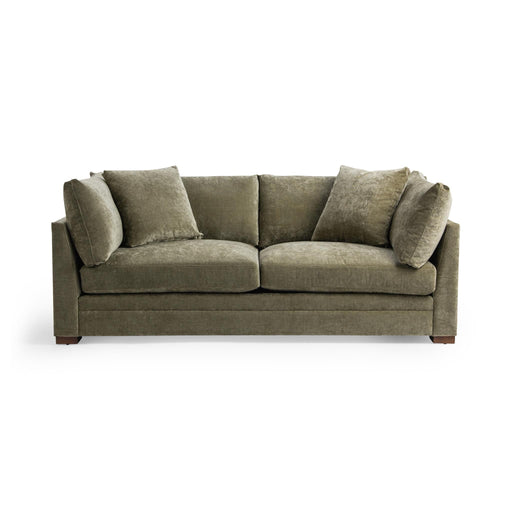 Classic Home Audrey stationary sofa with plush fabric upholstery and elegant design, ideal for living room seating.