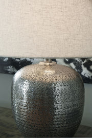 Magalie - Metal Table Lamp  - Antique Silver Finish - R&R Furniture Gallery (Fountain Valley, CA)