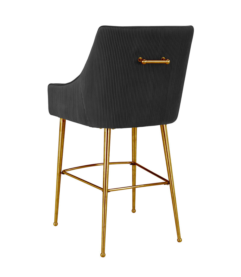 Beatrix - Pleated Velvet Stool - R&R Furniture Gallery (Fountain Valley, CA)