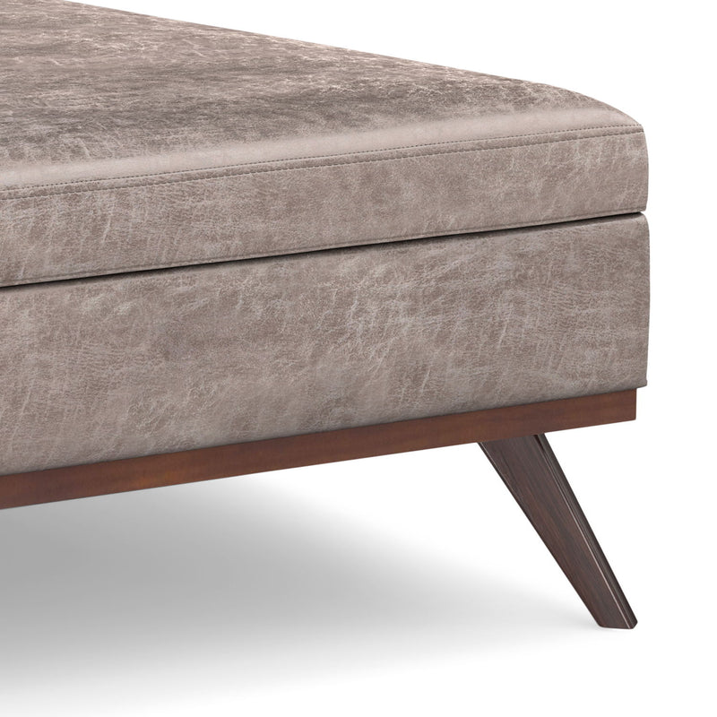 Owen - Multifunctional Square Coffee Table Storage Ottoman - R&R Furniture Gallery (Fountain Valley, CA)