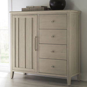 Camden Six Drawer One Door Oak Wood Chest in Chai