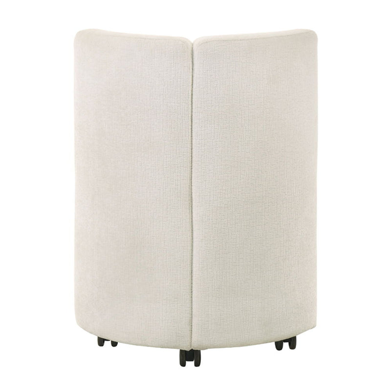 Blayde - Side Chair With Swivel (Set of 2) - White Chenille Fabric - R&R Furniture Gallery (Fountain Valley, CA)