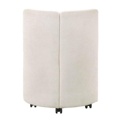 Blayde - Side Chair With Swivel (Set of 2) - White Chenille Fabric - R&R Furniture Gallery (Fountain Valley, CA)