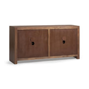 Classic Home Glendale 4-door buffet in toasted chestnut wood with sleek design and spacious storage.