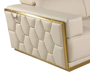 1111 - Leather Chair - Beige - R&R Furniture Gallery (Fountain Valley, CA)