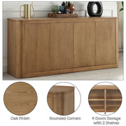 Zoey - Server - Oak - R&R Furniture Gallery (Fountain Valley, CA)