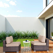 Wide Armless Outdoor Chairs With Cushions (Set of 2) - R&R Furniture Gallery (Fountain Valley, CA)