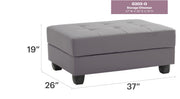 Contemporary upholstered storage ottoman by Glory Furniture with a sleek design and hidden storage compartment.
