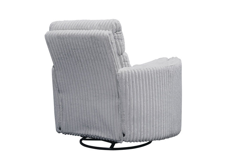 Parker Living Radius Power Swivel Glider Recliner chair set with plush upholstery and modern design, shown in a cozy living room setting.