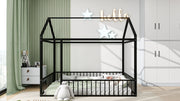 Metal Bed House Bed Frame With Fence - R&R Furniture Gallery (Fountain Valley, CA)