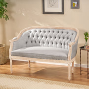 French Country Chesterfield Style Tufted Loveseat - R&R Furniture Gallery (Fountain Valley, CA)