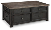 Tyler Creek - Lift Top Cocktail Table - Grayish Brown / Black - R&R Furniture Gallery (Fountain Valley, CA)