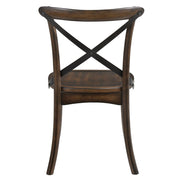 Kaelyn - Side Chair (Set of 2) - Dark Oak & Black Metal - R&R Furniture Gallery (Fountain Valley, CA)