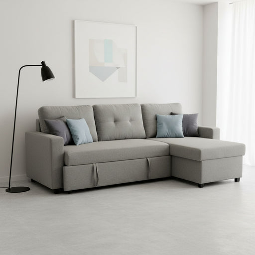 Convertible L Shaped Sectional Sleeper Sofa Bed, Saving Pull Out Couch - R&R Furniture Gallery (Fountain Valley, CA)