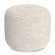 Chantal - Round Pouf - White - R&R Furniture Gallery (Fountain Valley, CA)