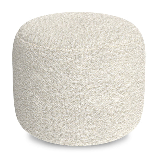 Chantal - Round Pouf - White - R&R Furniture Gallery (Fountain Valley, CA)