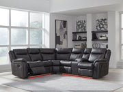 Sultan Meadow - 2-Piece Reclining Sectional - Carbon - R&R Furniture Gallery (Fountain Valley, CA)