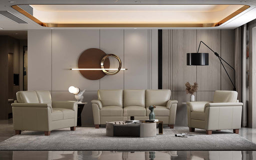 Pacific Palisades - Chair - Beige Leather - R&R Furniture Gallery (Fountain Valley, CA)