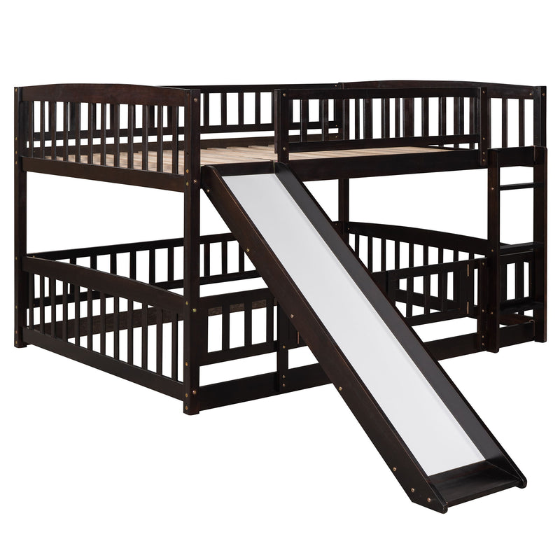Low Bunk Bed With Slide, Fence And Ladder - R&R Furniture Gallery (Fountain Valley, CA)