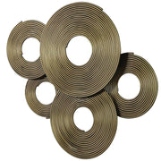 Uttermost Ahmet gold rings wall decor featuring interconnected circular metal designs for modern home decoration.