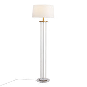 Lumi Source Rope Contemporary Floor Lamp in natural and white with a woven rope design and a sleek, modern base.