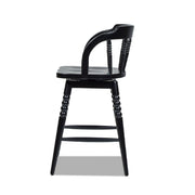 Breda - Turned Bubble Spindle Low Back Counter Stool - Black - R&R Furniture Gallery (Fountain Valley, CA)