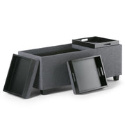 Avalon - Upholstered Storage Ottoman - R&R Furniture Gallery (Fountain Valley, CA)