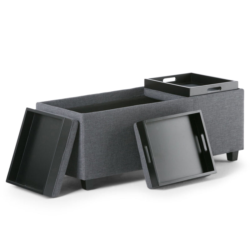 Avalon - Upholstered Storage Ottoman - R&R Furniture Gallery (Fountain Valley, CA)
