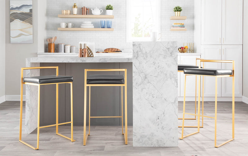 Lumi Source Fuji contemporary glam barstool with sleek design and quality construction, featuring a modern look and sturdy frame.