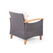 Isla - Transitional Chat Set With Water Resistant Cushions - Teak - R&R Furniture Gallery (Fountain Valley, CA)