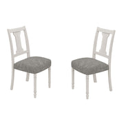 Tannen - Round 5 Piece Dining Table (Set of 5) - White And Gray - R&R Furniture Gallery (Fountain Valley, CA)