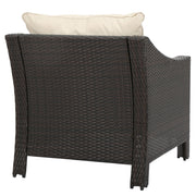 Antibes - 4 Pieces Wicker Chat Set - Brown / Beige - R&R Furniture Gallery (Fountain Valley, CA)