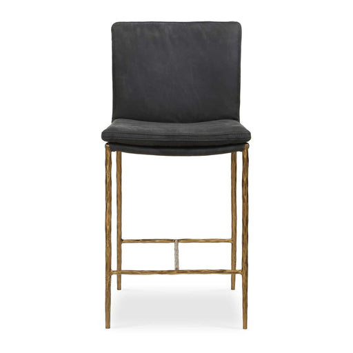 Uttermost Ascend counter stool with wooden legs and upholstered seat, ideal for kitchen or bar counter seating.