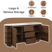 Willene - Server With Ceramic Top - Ceramic Top & Walnut - R&R Furniture Gallery (Fountain Valley, CA)