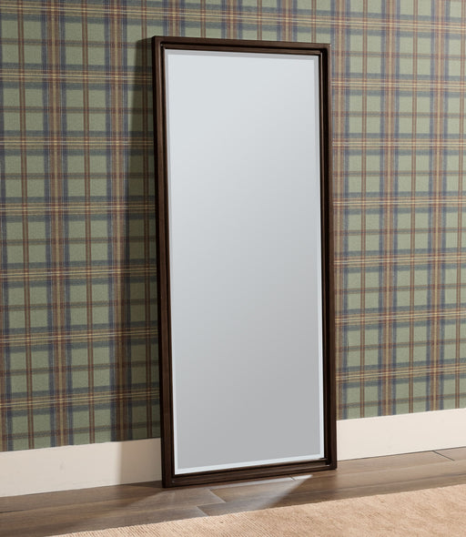 Modus Carlisle Floor Mirror in pie chart design, standalone standing mirror with modern style and clean lines.
