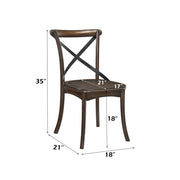Kaelyn - Side Chair (Set of 2) - Dark Oak & Black Metal - R&R Furniture Gallery (Fountain Valley, CA)