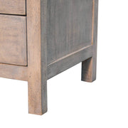 2 Drawer Open Bedside Table - Gray Ash - R&R Furniture Gallery (Fountain Valley, CA)