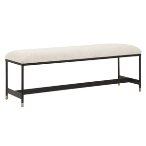 Halston - Upholstered Bench - White