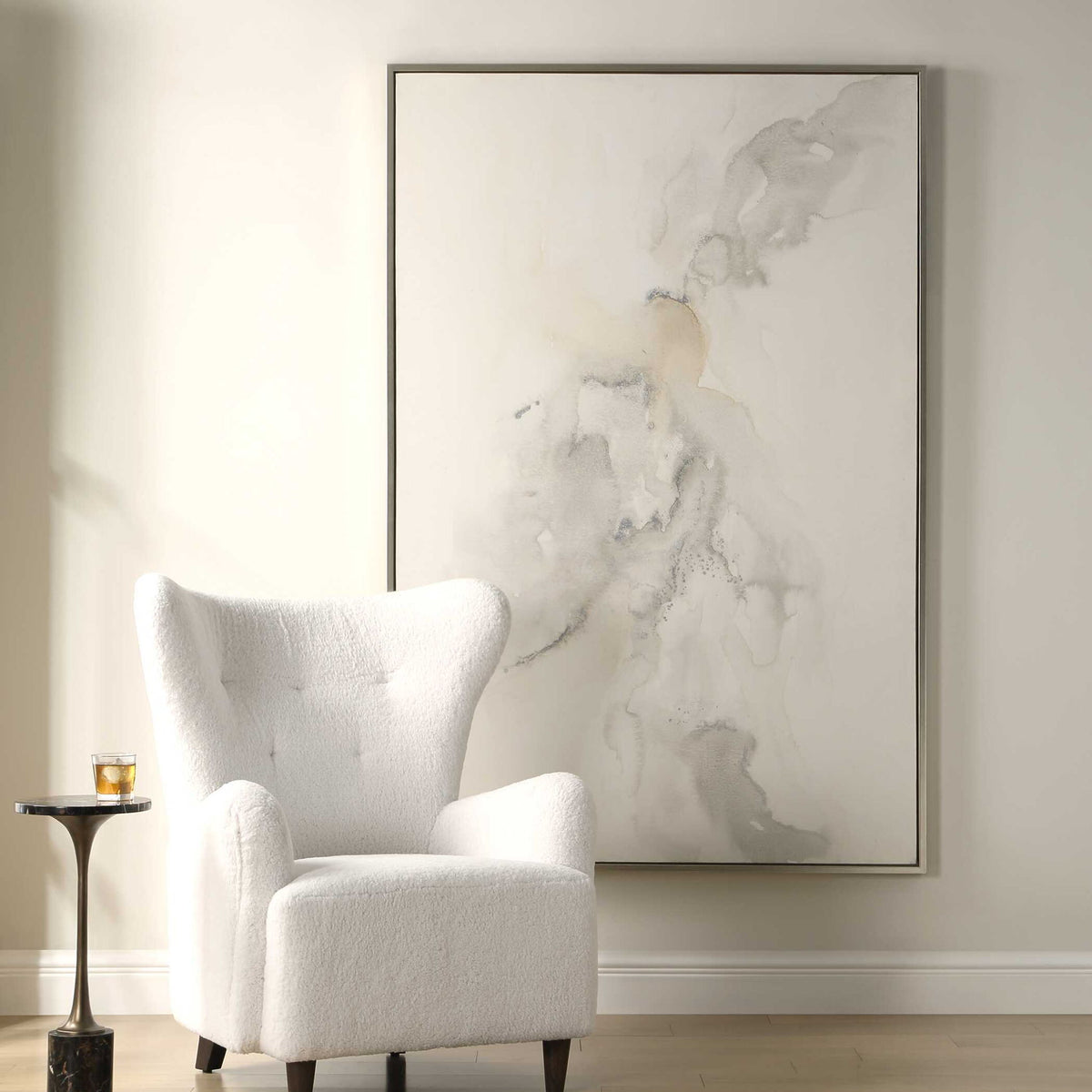 Evaporate - Abstract Art - Brown / Gray / Silver / Woodtone