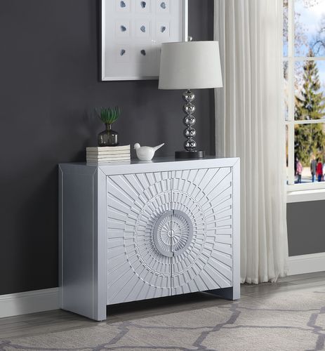 Cicero - Console Cabinet - Platinum - R&R Furniture Gallery (Fountain Valley, CA)