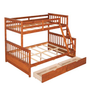 DreamHaus bunk bed with built-in ladders and two storage drawers, featuring a sturdy frame and space-saving design.