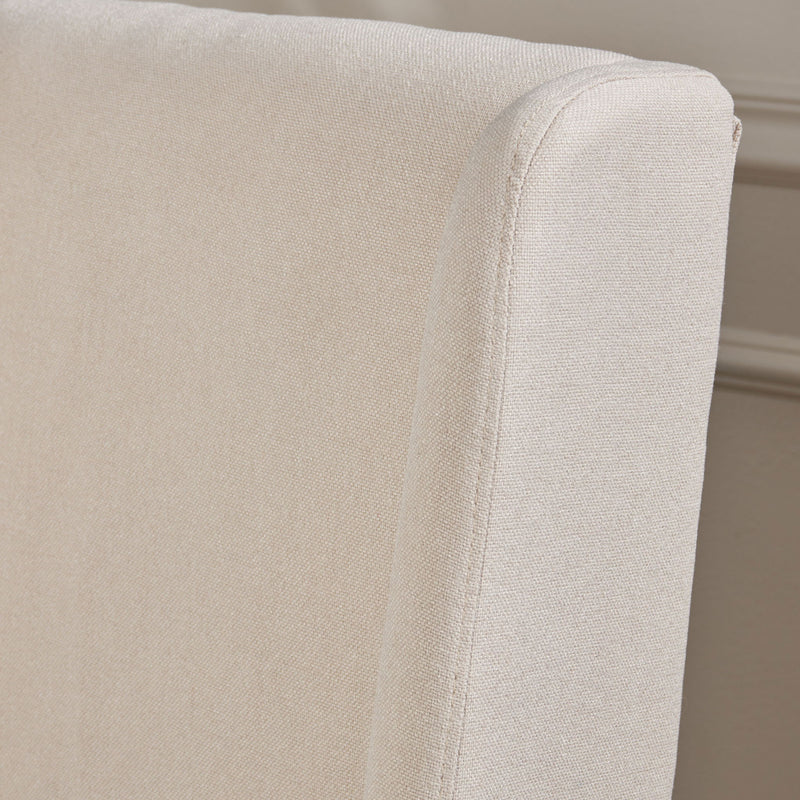 Modern Wingback Dining Chair (Set of 2) With Upholstered - Ivory - R&R Furniture Gallery (Fountain Valley, CA)
